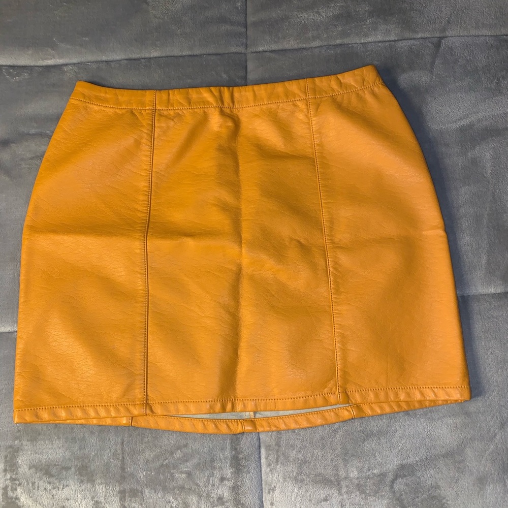 faux leather skirt